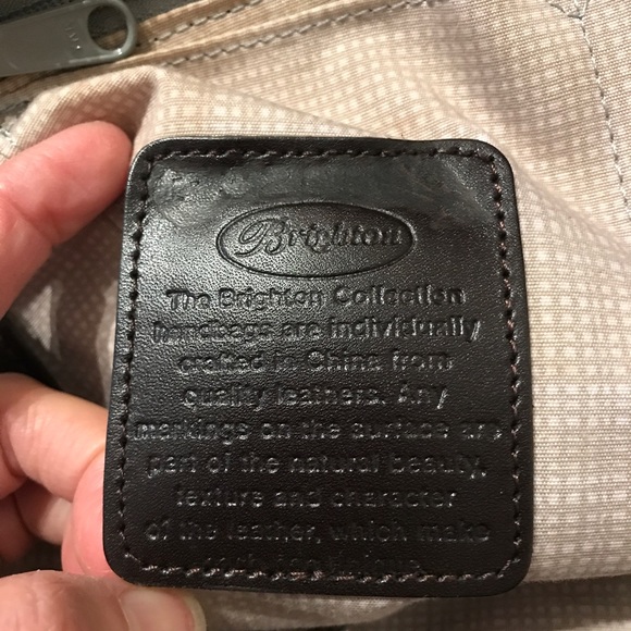 Brighton PARIS tote Beige mushroom TALI Leather & faux fur Shoulder - Picture 3 of 13